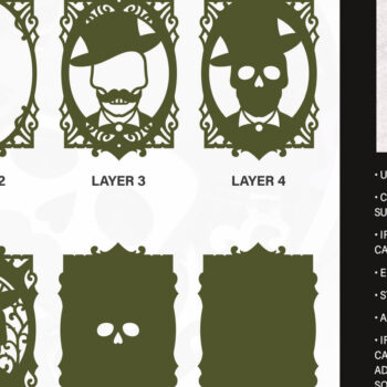 Intra απο ξύλο plywood 3mm-4mm πάχος – Skull Portrait 3D Layered Δίασταση 20x20 cm INTRAFABR-16234861 - Image 10