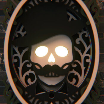 Intra απο ξύλο plywood 3mm-4mm πάχος – Skull Portrait 3D Layered Δίασταση 20x20 cm INTRAFABR-16234861 - Image 11