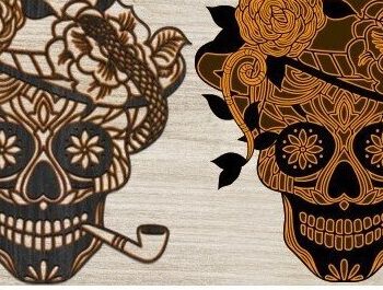 Intra απο ξύλο plywood 3mm-4mm πάχος – Τατουάζ κρανίου Δίασταση  20x20 cm INTRAFABR-32429024 - Image 5