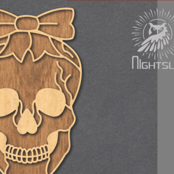 Intra απο ξύλο plywood 3mm-4mm πάχος – Κρανίο με αξεσουάρ Δίασταση  20x20 cm INTRAFABR-124402689 - Image 1