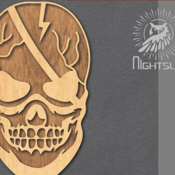 Intra απο ξύλο plywood 3mm-4mm πάχος – Κρανίο με αξεσουάρ Δίασταση  20x20 cm INTRAFABR-124402748 - Image 1