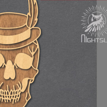 Intra απο ξύλο plywood 3mm-4mm πάχος – Κρανίο με αξεσουάρ Δίασταση  20x20 cm INTRAFABR-124402681 - Image 1