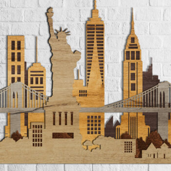 Intra απο ξύλο plywood 3mm-4mm πάχος – Προσαρμοσμένο αρχείο κοπής με λέιζερ Skyline Δίασταση 20x20 cm INTRAFABR-14064741 - Image 2