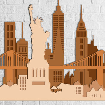 Intra απο ξύλο plywood 3mm-4mm πάχος – Προσαρμοσμένο αρχείο κοπής με λέιζερ Skyline Δίασταση 20x20 cm INTRAFABR-14064741 - Image 4