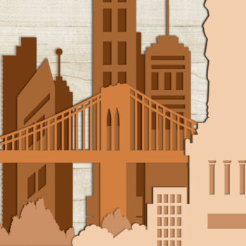 Intra απο ξύλο plywood 3mm-4mm πάχος – Προσαρμοσμένο αρχείο κοπής με λέιζερ Skyline Δίασταση 20x20 cm INTRAFABR-14064741 - Image 5