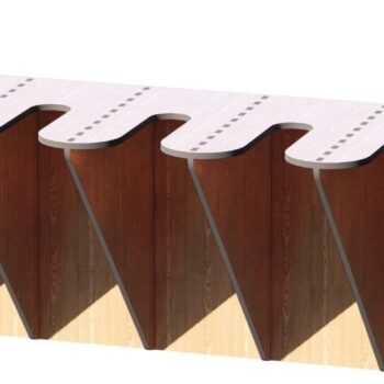 Intra απο ξύλο plywood 3mm-4mm πάχος – Θήκη με σχισμή Slatwall Δίασταση  20x20 cm INTRAFABR-36508723 - Image 2
