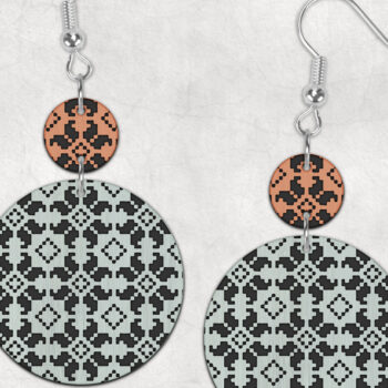 Intra απο ξύλο plywood 3mm-4mm πάχος – Σλαβικά γεωμετρικά σκουλαρίκια Boho Δίασταση 5x5 cm INTRAFABR-26856921 - Image 1