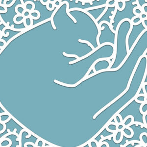 Intra απο ξύλο plywood 3mm-4mm πάχος – Ευχετήρια κάρτα Sleeping Cat Cut Δίασταση 20x20 cm INTRAFABR-25270422