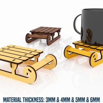 Intra απο ξύλο plywood 3mm-4mm πάχος – ΑρχείαSleigh Δίασταση 20x20 cm INTRAFABR-119476551 - Image 1