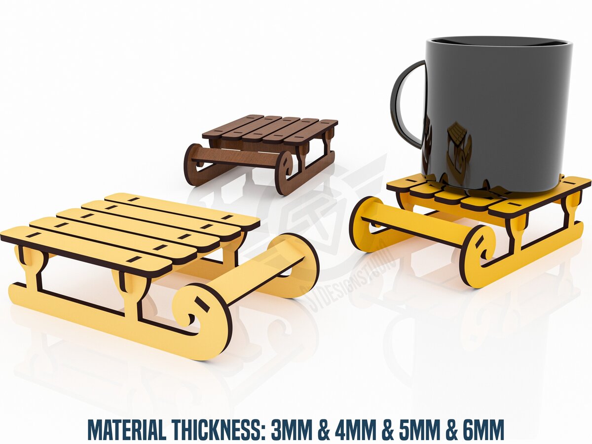 Intra απο ξύλο plywood 3mm-4mm πάχος – ΑρχείαSleigh Δίασταση  20x20 cm INTRAFABR-119476551