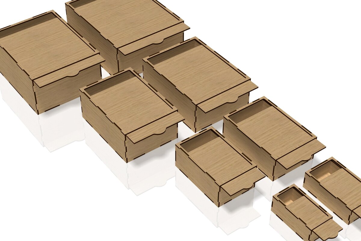 Intra απο ξύλο plywood 3mm-4mm πάχος – Slide Box, Δίασταση  20x20 cm INTRAFABR-40581135