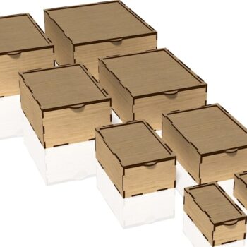 Intra απο ξύλο plywood 3mm-4mm πάχος – Slide Box, Δίασταση  20x20 cm INTRAFABR-40581135 - Image 2