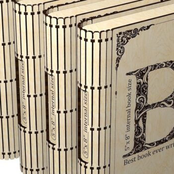 Intra απο ξύλο plywood 3mm-4mm πάχος – Slider Book Box Αποκοπή με λέιζερ Δίασταση  20x20 cm INTRAFABR-31999065 - Image 3