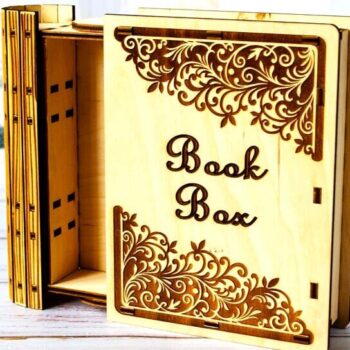 Intra απο ξύλο plywood 3mm-4mm πάχος – Slider Book Box Files Δίασταση  20x20 cm INTRAFABR-114259629 - Image 3