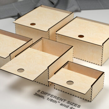 Intra απο ξύλο plywood 3mm-4mm πάχος – Slider Box Bundle - Αρχεία κοπής με λέιζερ Δίασταση  20x20 cm INTRAFABR-27377062 - Image 2