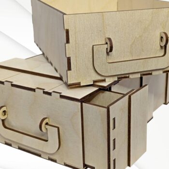 Intra απο ξύλο plywood 3mm-4mm πάχος – Κουτί δώρου Slider με μυστικό διαμέρισμα Δίασταση  20x20 cm INTRAFABR-124400460 - Image 5