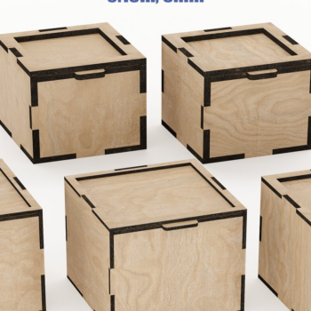 Intra απο ξύλο plywood 3mm-4mm πάχος – Sliding LStorage Box - Πακέτο 24 Δίασταση  20x20 cm INTRAFABR-89608880 - Image 2