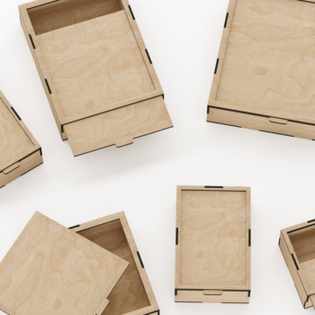 Intra απο ξύλο plywood 3mm-4mm πάχος – Sliding LStorage Box - Πακέτο 24 Δίασταση  20x20 cm INTRAFABR-89608880 - Image 7