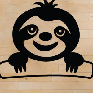 Intra απο ξύλο plywood 3mm-4mm πάχος – Αρχεία κοπής λέιζερ Sloth, τέχνη τοίχου Δίασταση  40x30 cm INTRAFABR-63745601