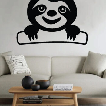 Intra απο ξύλο plywood 3mm-4mm πάχος – Αρχεία κοπής λέιζερ Sloth, τέχνη τοίχου Δίασταση  40x30 cm INTRAFABR-63745601 - Image 2