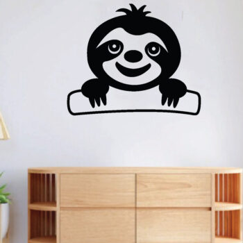 Intra απο ξύλο plywood 3mm-4mm πάχος – Αρχεία κοπής λέιζερ Sloth, τέχνη τοίχου Δίασταση  40x30 cm INTRAFABR-63745601 - Image 3