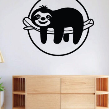 Intra απο ξύλο plywood 3mm-4mm πάχος – Αρχεία κοπής λέιζερ Sloth, τέχνη τοίχου Δίασταση  40x30 cm INTRAFABR-63854488 - Image 3