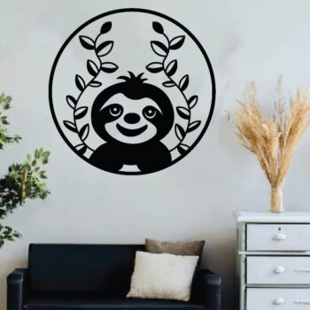 Intra απο ξύλο plywood 3mm-4mm πάχος – Αρχεία κοπής με λέιζερ Sloth, τέχνη τοίχου, Δίασταση  40x30 cm INTRAFABR-63745195 - Image 2