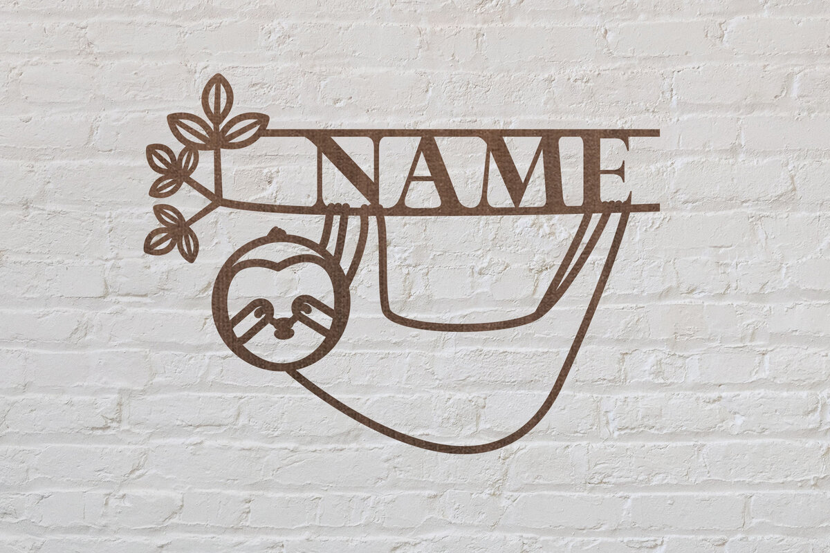 Intra απο ξύλο plywood 3mm-4mm πάχος – Sloth Όνομα σημάδι Δίασταση  20x20 cm INTRAFABR-75880955