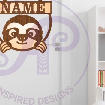 Intra απο ξύλο plywood 3mm-4mm πάχος – Πρότυπο κοπής λέιζερ Sloth Name Δίασταση  20x20 cm INTRAFABR-95323397 - Image 4