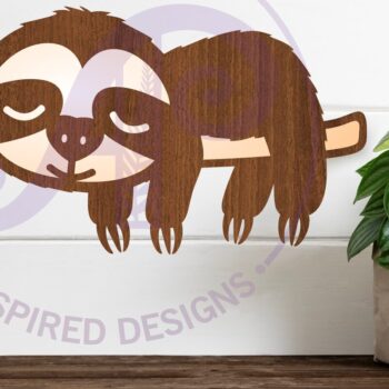 Intra απο ξύλο plywood 3mm-4mm πάχος – Sloth on a Branch Sin Δίασταση  20x20 cm INTRAFABR-99167332 - Image 1