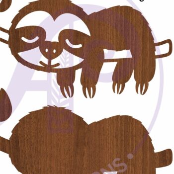 Intra απο ξύλο plywood 3mm-4mm πάχος – Sloth on a Branch Sin Δίασταση  20x20 cm INTRAFABR-99167332 - Image 3