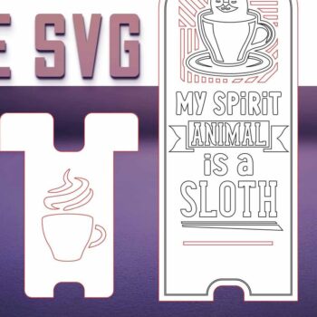 Intra απο ξύλο plywood 3mm-4mm πάχος – Sloth Stand Phone  Δίασταση  20x20 cm INTRAFABR-77458544 - Image 1