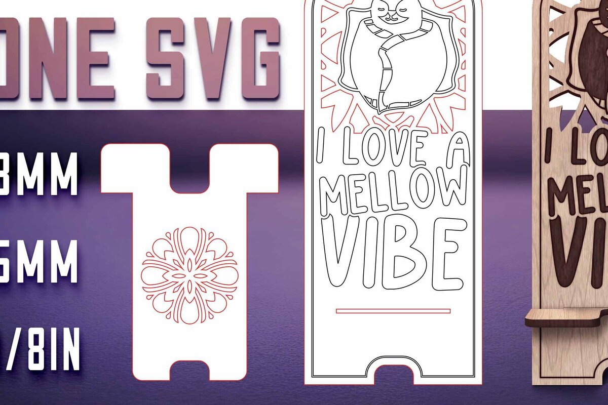 Intra απο ξύλο plywood 3mm-4mm πάχος – Sloth Stand Phone  Δίασταση  20x20 cm INTRAFABR-77458615