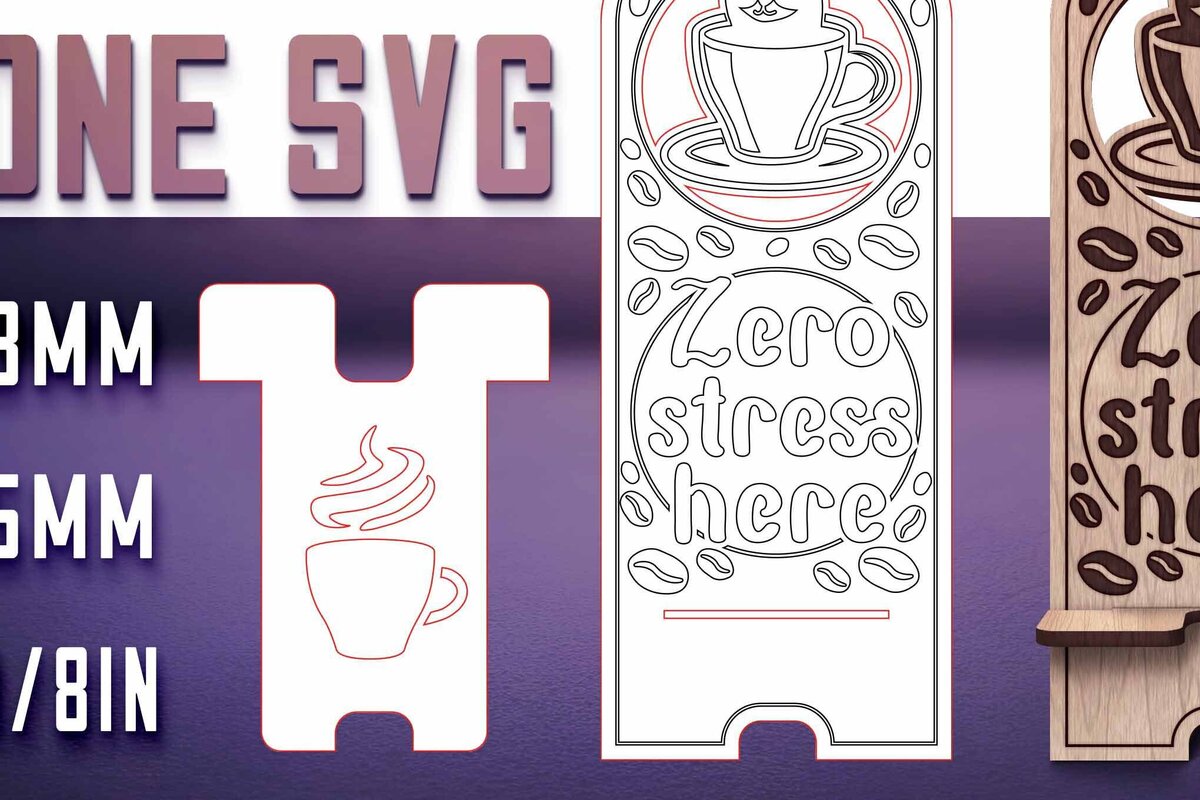 Intra απο ξύλο plywood 3mm-4mm πάχος – Sloth Stand Phone  Δίασταση  20x20 cm INTRAFABR-77458624