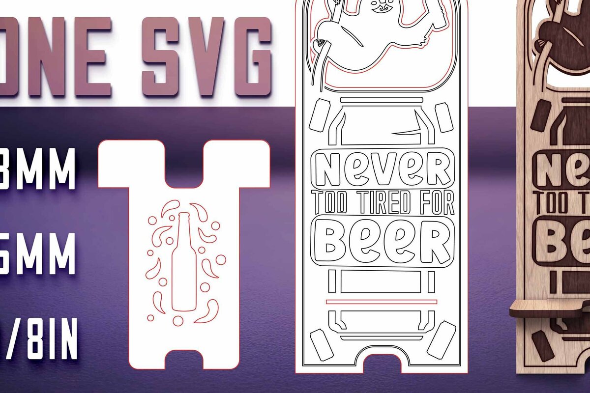 Intra απο ξύλο plywood 3mm-4mm πάχος – Sloth Stand Phone  Δίασταση  20x20 cm INTRAFABR-77458644