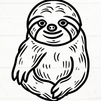 Intra απο ξύλο plywood 3mm-4mm πάχος – Sloth, DXF, EPS, JPG, PNG Δίασταση  20x20 cm INTRAFABR-115721024 - Image 3