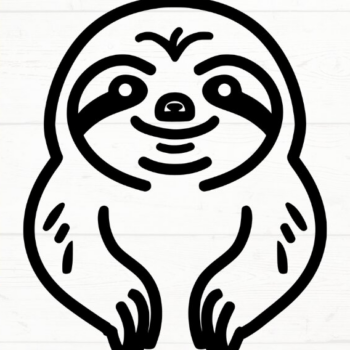 Intra απο ξύλο plywood 3mm-4mm πάχος – Sloth, DXF, EPS, JPG, PNG Δίασταση  20x20 cm INTRAFABR-115721024 - Image 4