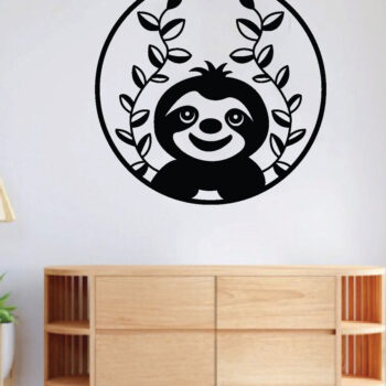 Intra απο ξύλο plywood 3mm-4mm πάχος – Αρχεία Sloth Wall Art Cut Laser Δίασταση 40x30 cm INTRAFABR-77149199 - Image 2