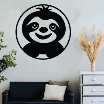 Intra απο ξύλο plywood 3mm-4mm πάχος – Αρχεία Sloth Wall Art Cut Laser Δίασταση 40x30 cm INTRAFABR-77149199 - Image 3