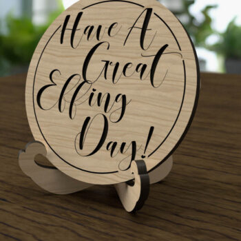 Intra απο ξύλο plywood 3mm-4mm πάχος – Μικρό Flourish Stand & Great Day Sign Δίασταση 40x30 cm INTRAFABR-117387886 - Image 3