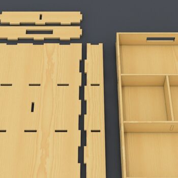 Intra απο ξύλο plywood 3mm-4mm πάχος – Αρχείο κοπής με λέιζερ μικρού δίσκου, αποκοπή Glowforge Δίασταση  20x20 cm INTRAFABR-40162431 - Image 2