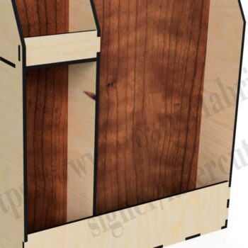 Intra απο ξύλο plywood 3mm-4mm πάχος – Μικρό ράφι τοίχου για CNC / Organizer Wit Δίασταση 40x30 cm INTRAFABR-36793431 - Image 3