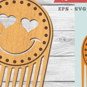 Intra απο ξύλο plywood 3mm-4mm πάχος – Smile FaceComb 2 Δίασταση  20x20 cm INTRAFABR-104778562 - Image 1