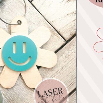 Intra απο ξύλο plywood 3mm-4mm πάχος – Μπρελόκ Smiley Δίασταση  5x5 cm INTRAFABR-74516846 - Image 1