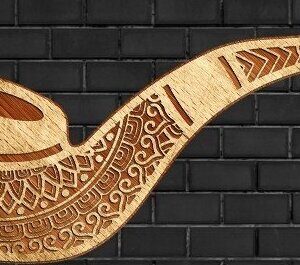 Intra απο ξύλο plywood 3mm-4mm πάχος – Smoking Pipe Laser Craft Δίασταση  20x20 cm INTRAFABR-32870310