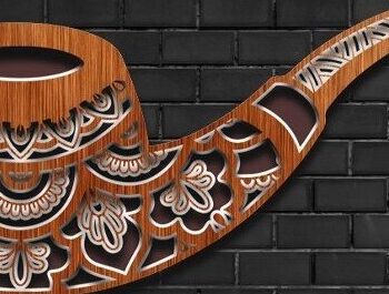 Intra απο ξύλο plywood 3mm-4mm πάχος – Smoking Pipe Laser Craft Δίασταση  20x20 cm INTRAFABR-32870270 - Image 1