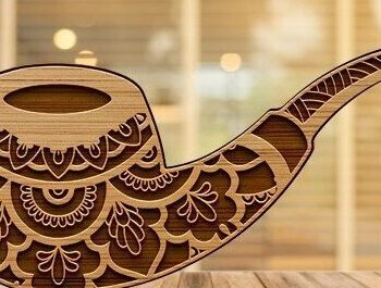 Intra απο ξύλο plywood 3mm-4mm πάχος – Smoking Pipe Laser Craft Δίασταση  20x20 cm INTRAFABR-32870270 - Image 4