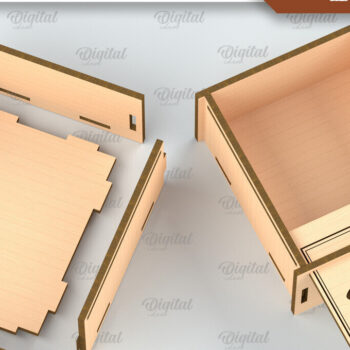 Intra απο ξύλο plywood 3mm-4mm πάχος – Smoking Storage Box Αποκοπή με λέιζερ Δίασταση  20x20 cm INTRAFABR-101164693 - Image 2