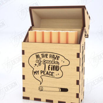 Intra απο ξύλο plywood 3mm-4mm πάχος – Smoking Storage Box Πακέτο κοπής με λέιζερ Δίασταση  20x20 cm INTRAFABR-120416753 - Image 5