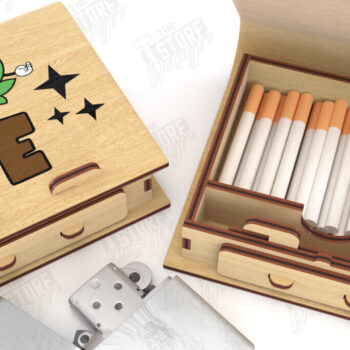 Intra απο ξύλο plywood 3mm-4mm πάχος – Κουτί αποθήκευσης καπνίσματος | Αρχείο CNC Δίασταση  20x20 cm INTRAFABR-120417414 - Image 1